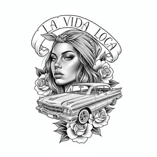 Beispiel für den Tattoo-Stil Chicano