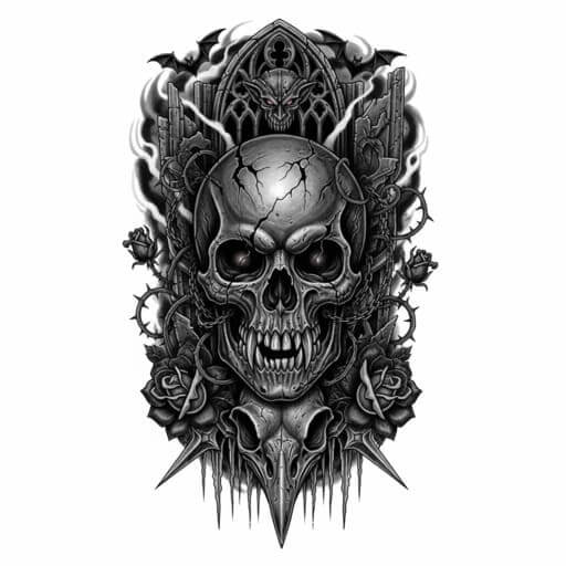 Beispiel für den Tattoo-Stil Horror