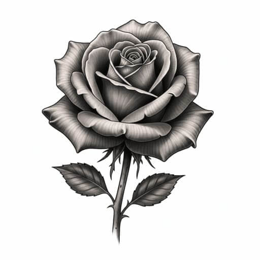 Beispiel für den Tattoo-Stil Schwarz-Grau